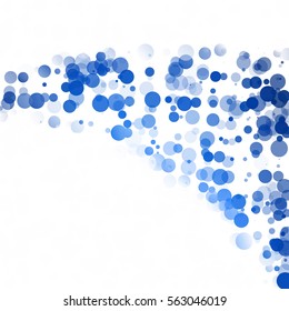 Bubbles Circle Dots Unique Blue Bright Vector Background