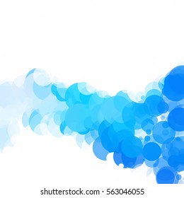 Bubbles Circle Dots Unique Blue Bright Vector Background