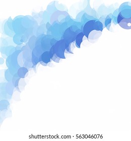 Bubbles Circle Dots Unique Blue Bright Vector Background