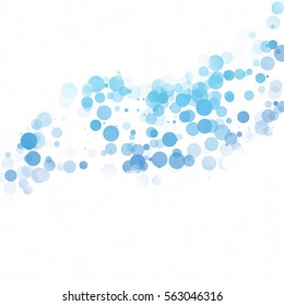 Bubbles Circle Dots Unique Blue Bright Vector Background