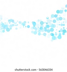 Bubbles Circle Dots Unique Blue Bright Vector Background