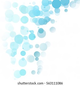 Bubbles Circle Dots Unique Blue Bright Vector Background