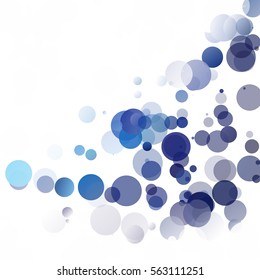 Bubbles Circle Dots Unique Blue Bright Vector Background