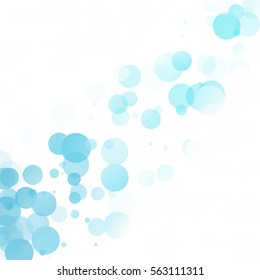 Bubbles Circle Dots Unique Blue Bright Vector Background