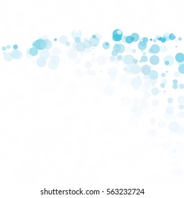 Bubbles Circle Dots Unique Blue Bright Vector Background