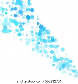 Bubbles Circle Dots Unique Blue Bright Vector Background