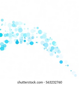 Bubbles Circle Dots Unique Blue Bright Vector Background