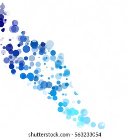 Bubbles Circle Dots Unique Blue Bright Vector Background