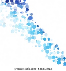 Bubbles Circle Dots Unique Blue Bright Vector Background