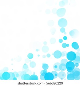 Bubbles Circle Dots Unique Blue Bright Vector Background