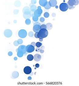 Bubbles Circle Dots Unique Blue Bright Vector Background