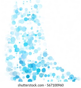 Bubbles Circle Dots Unique Blue Bright Vector Background