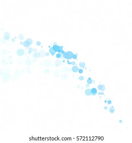 Bubbles Circle Dots Unique Blue Bright Vector Background