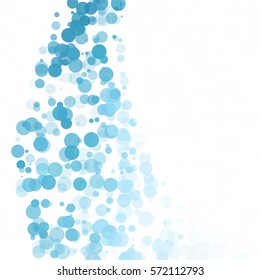 Bubbles Circle Dots Unique Blue Bright Vector Background