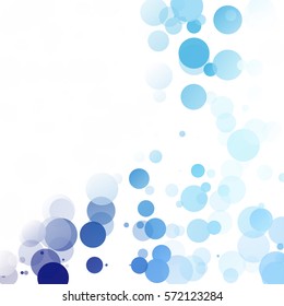 Bubbles Circle Dots Unique Blue Bright Vector Background