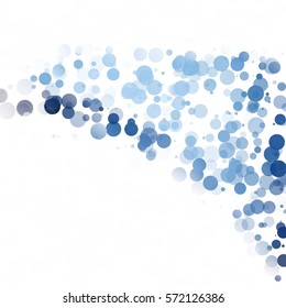 Bubbles Circle Dots Unique Blue Bright Vector Background