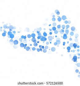 Bubbles Circle Dots Unique Blue Bright Vector Background