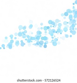 Bubbles Circle Dots Unique Blue Bright Vector Background