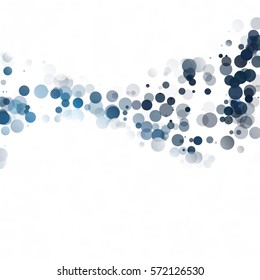 Bubbles Circle Dots Unique Blue Bright Vector Background