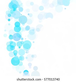 Bubbles Circle Dots Unique Blue Bright Vector Background