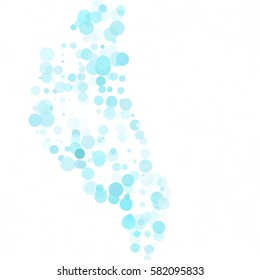 Bubbles Circle Dots Unique Blue Bright Vector Background