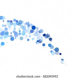 Bubbles Circle Dots Unique Blue Bright Vector Background