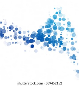 Bubbles Circle Dots Unique Blue Bright Vector Background