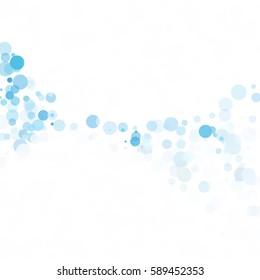 Bubbles Circle Dots Unique Blue Bright Vector Background