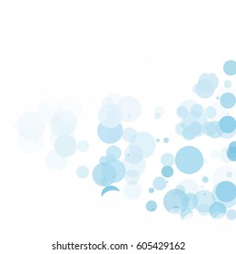 Bubbles Circle Dots Unique Blue Bright Vector Background