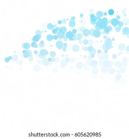Bubbles Circle Dots Unique Blue Bright Vector Background
