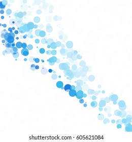 Bubbles Circle Dots Unique Blue Bright Vector Background