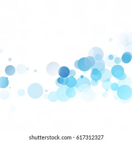 Bubbles Circle Dots Unique Blue Bright Vector Background