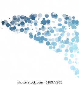 Bubbles Circle Dots Unique Blue Bright Vector Background