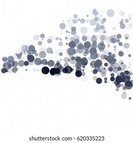 Bubbles Circle Dots Unique Blue Bright Vector Background