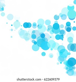 Bubbles Circle Dots Unique Blue Bright Vector Background