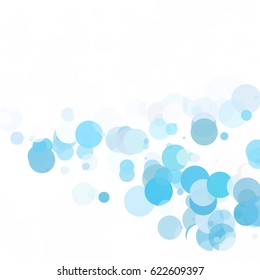 Bubbles Circle Dots Unique Blue Bright Vector Background