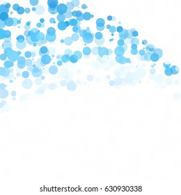 Bubbles Circle Dots Unique Blue Bright Vector Background