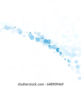 Bubbles Circle Dots Unique Blue Bright Vector Background