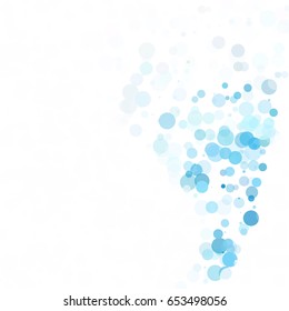 Bubbles Circle Dots Unique Blue Bright Vector Background