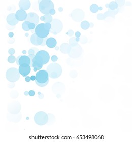 Bubbles Circle Dots Unique Blue Bright Vector Background