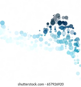 Bubbles Circle Dots Unique Blue Bright Vector Background