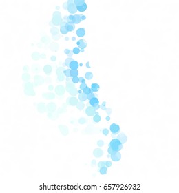 Bubbles Circle Dots Unique Blue Bright Vector Background