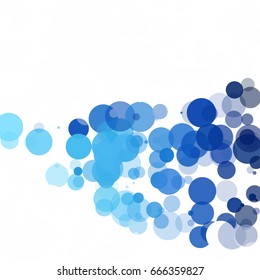 Bubbles Circle Dots Unique Blue Bright Vector Background