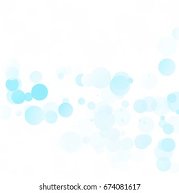 Bubbles Circle Dots Unique Blue Bright Vector Background