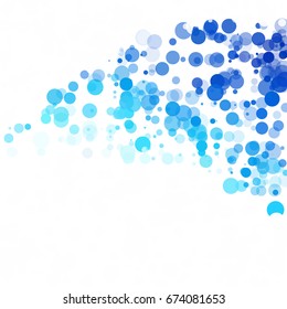 Bubbles Circle Dots Unique Blue Bright Vector Background