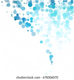 Bubbles Circle Dots Unique Blue Bright Vector Background