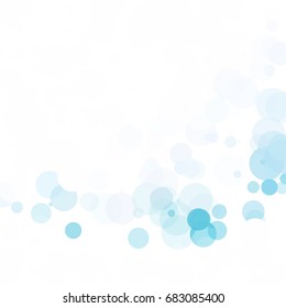 Bubbles Circle Dots Unique Blue Bright Vector Background