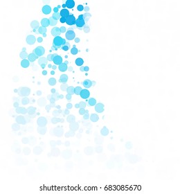 Bubbles Circle Dots Unique Blue Bright Vector Background