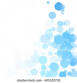 Bubbles Circle Dots Unique Blue Bright Vector Background