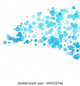 Bubbles Circle Dots Unique Blue Bright Vector Background